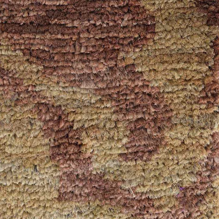 Hand-Knotted Brown Beige Jute Contemporary Rug
