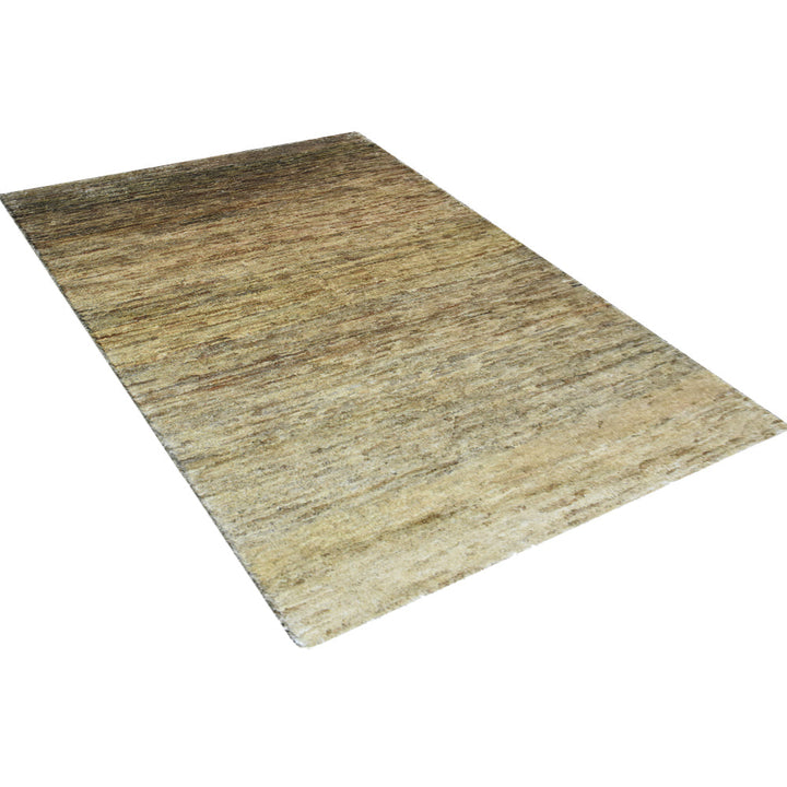 Hand-Knotted Beige Jute Contemporary Rug