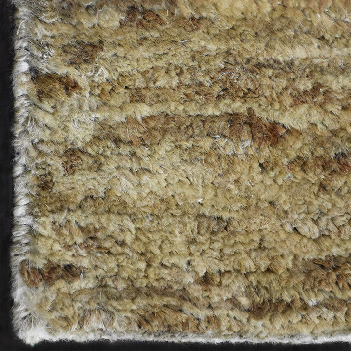 Hand-Knotted Beige Jute Contemporary Rug