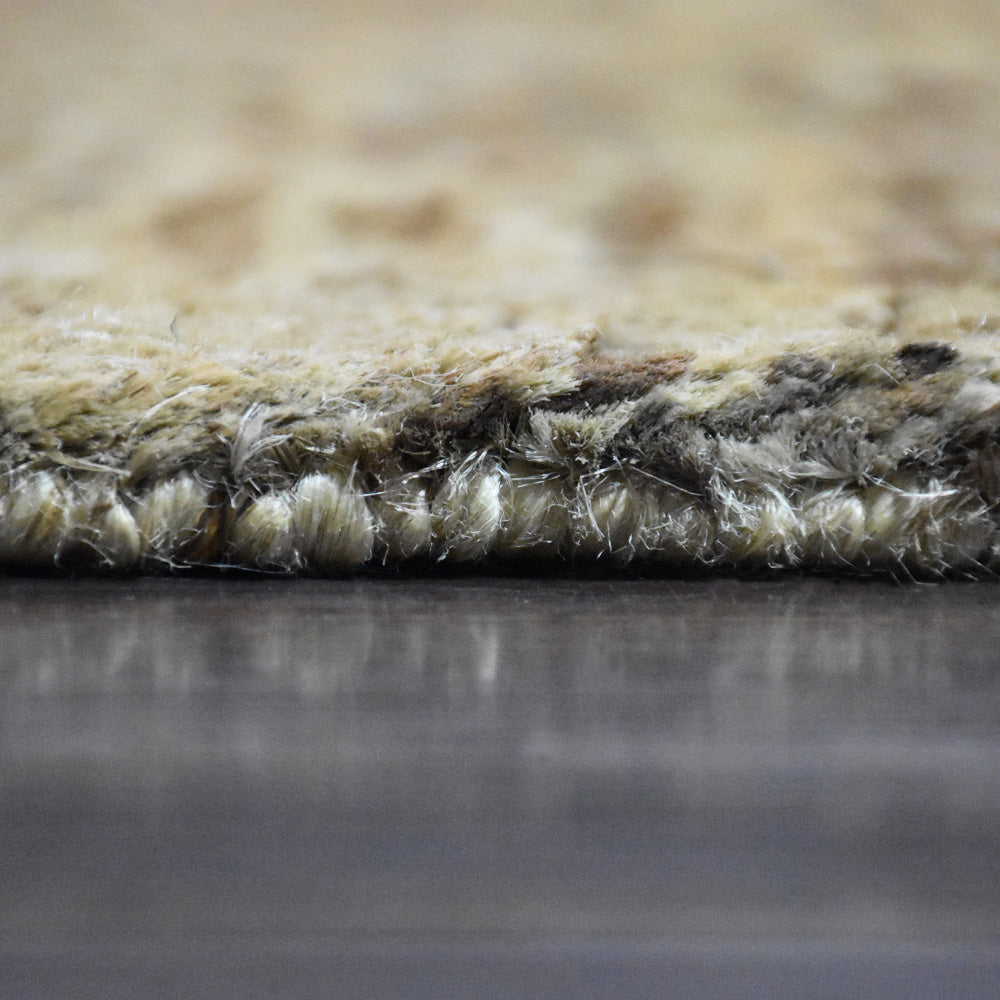 Hand-Knotted Beige Jute Contemporary Rug