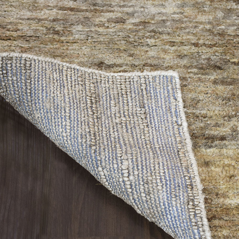Hand-Knotted Beige Jute Contemporary Rug