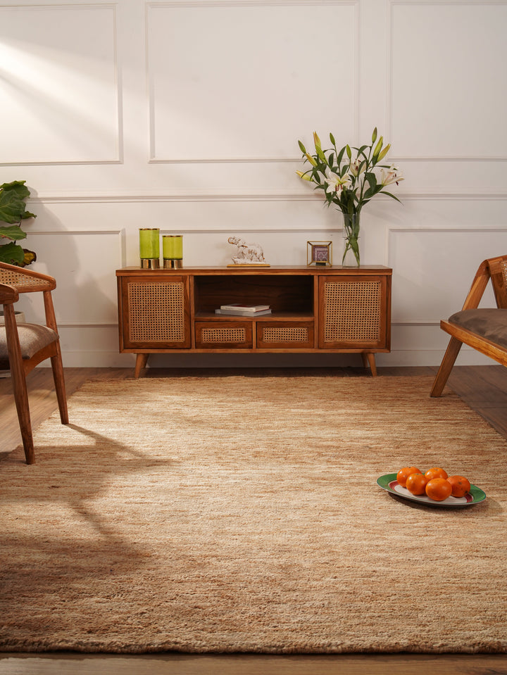 Hand Knotted Jute Multicolor Contemporary Rug