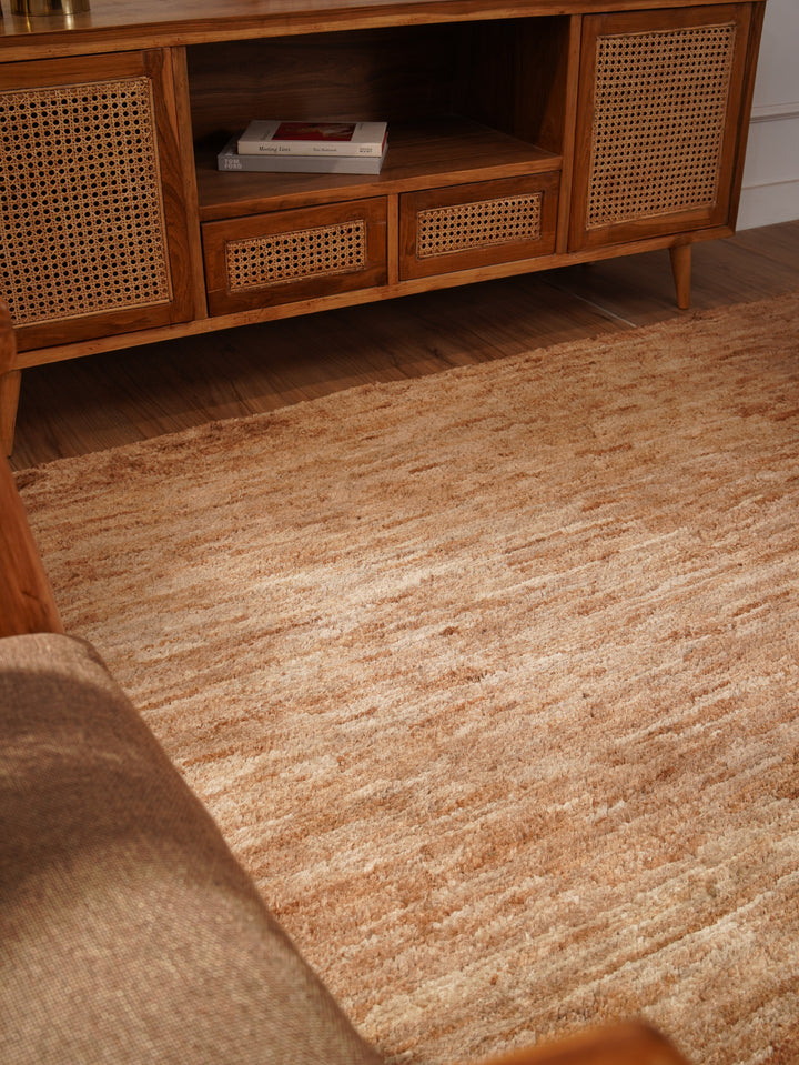 Hand Knotted Jute Multicolor Contemporary Rug