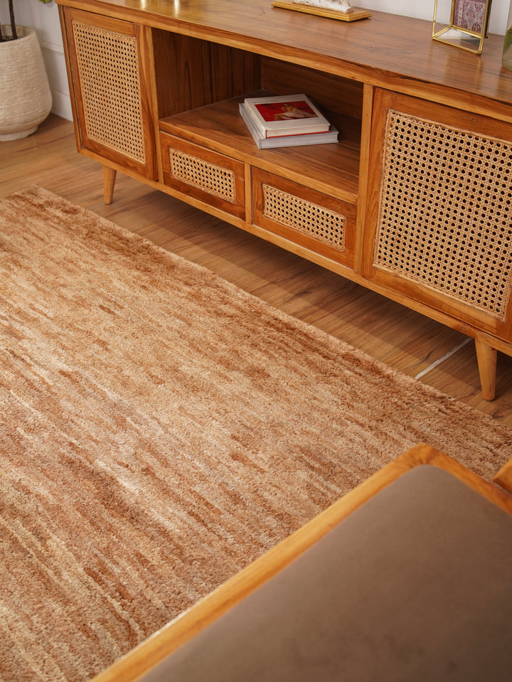 Hand Knotted Jute Multicolor Contemporary Rug