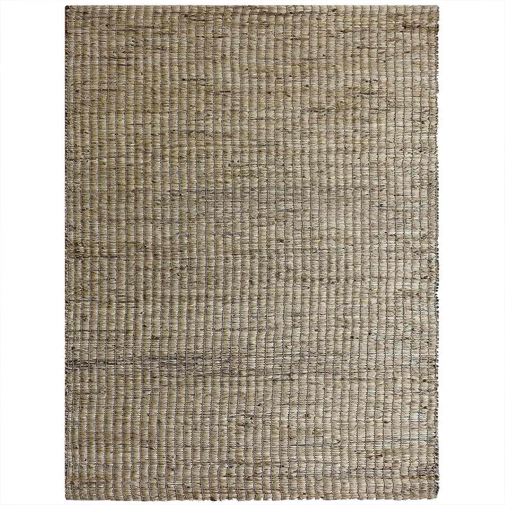 Beige Grid Texture Hand Woven Jute Rug – Contemporary Natural Style