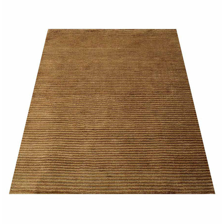 Natural Beige Textured Hand Woven Jute Area Rug – Contemporary Style