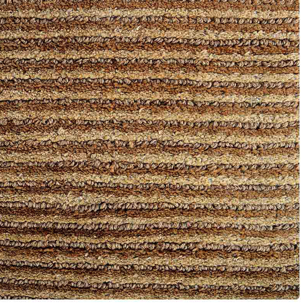 Natural Beige Textured Hand Woven Jute Area Rug – Contemporary Style