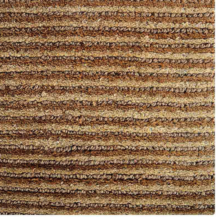 Natural Beige Textured Hand Woven Jute Area Rug – Contemporary Style