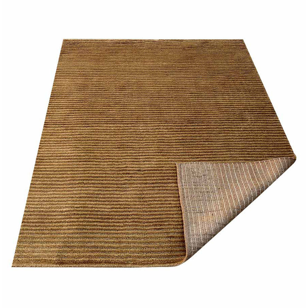 Natural Beige Textured Hand Woven Jute Area Rug – Contemporary Style