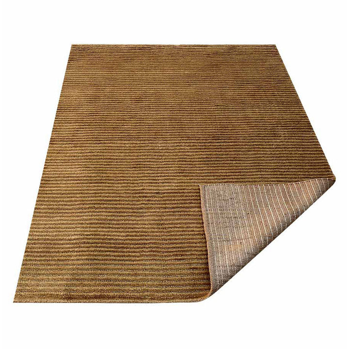 Natural Beige Textured Hand Woven Jute Area Rug – Contemporary Style