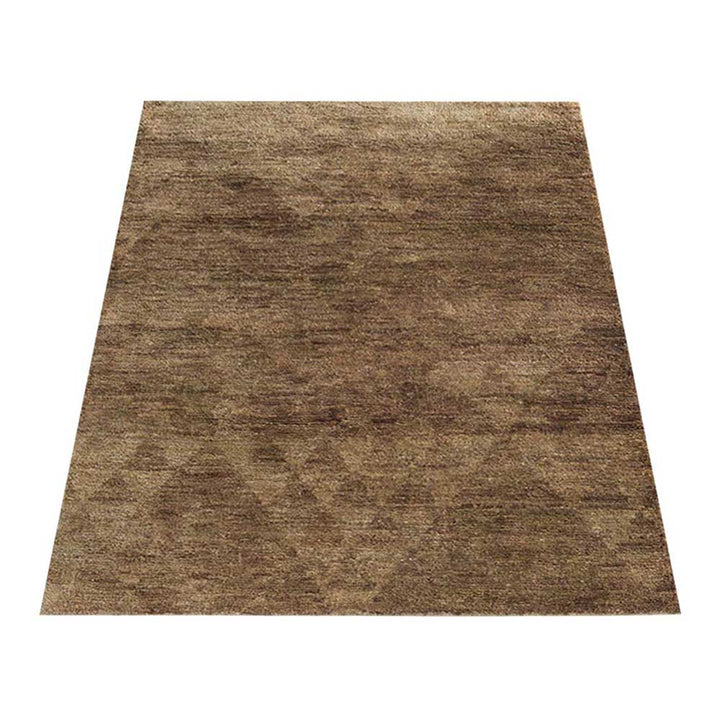 Beige Contemporary Hand Knotted Jute Rug with Subtle Textured Finish