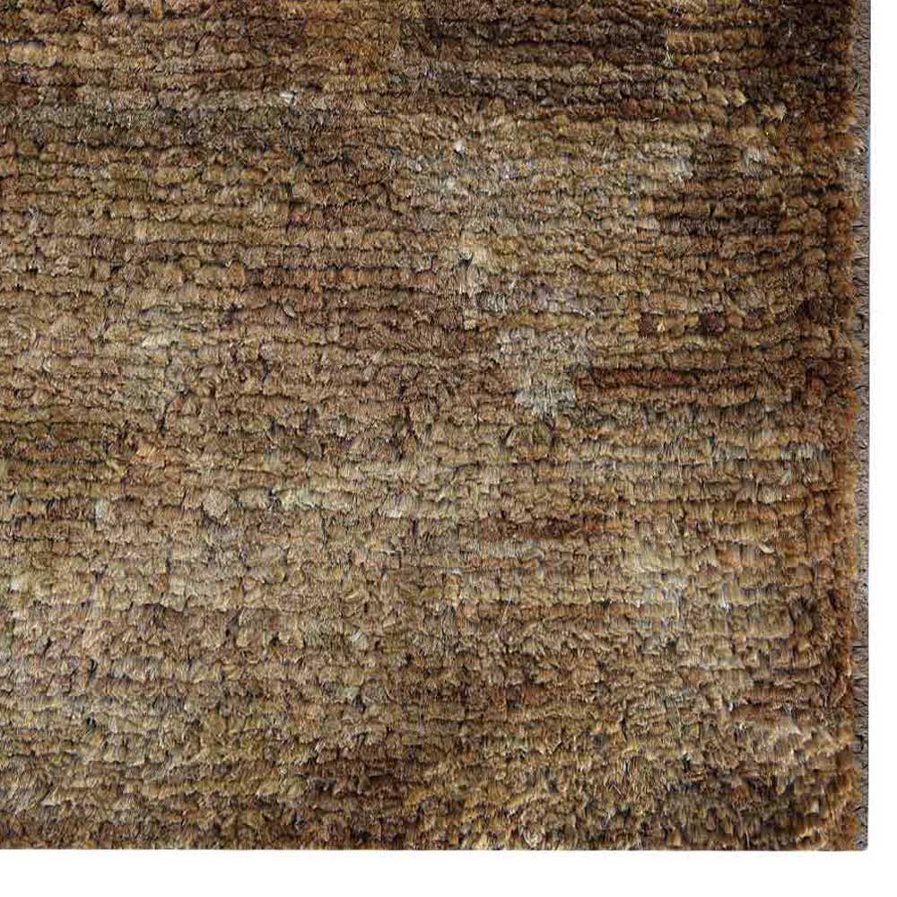 Beige Contemporary Hand Knotted Jute Rug with Subtle Textured Finish