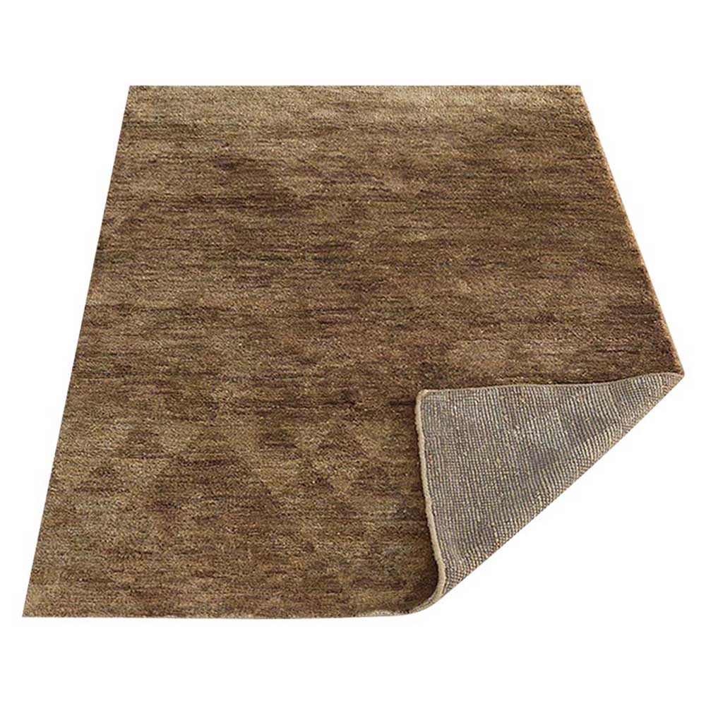 Beige Contemporary Hand Knotted Jute Rug with Subtle Textured Finish