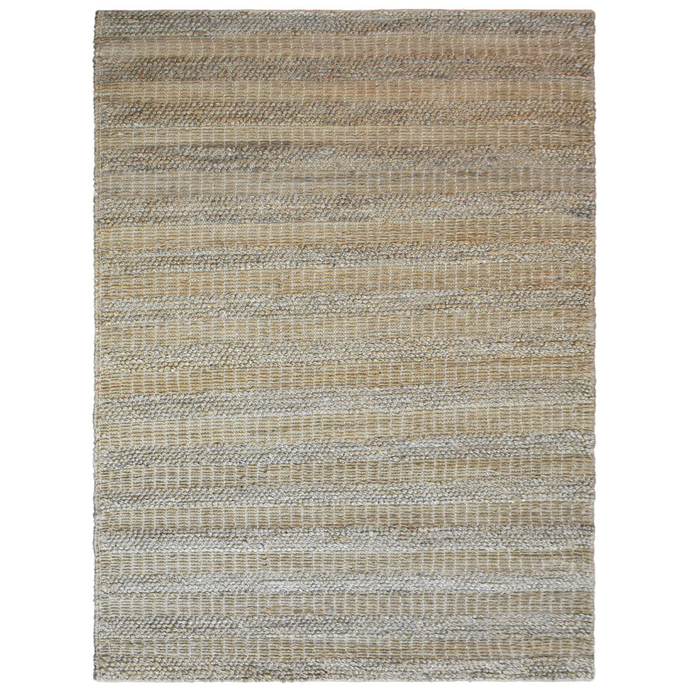 Modern Beige Handcrafted Jute Rug with Soft Textured Detailing