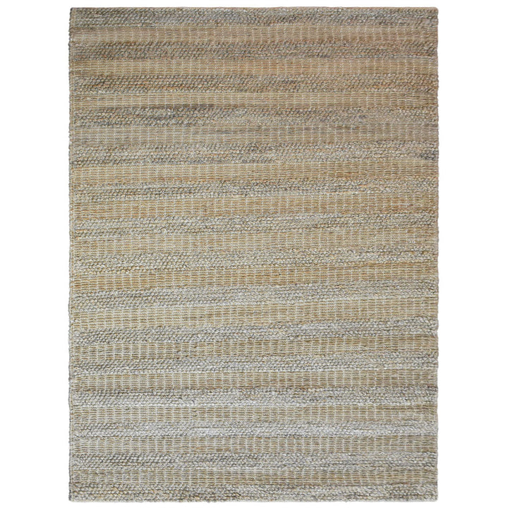 Modern Beige Handcrafted Jute Rug with Soft Textured Detailing