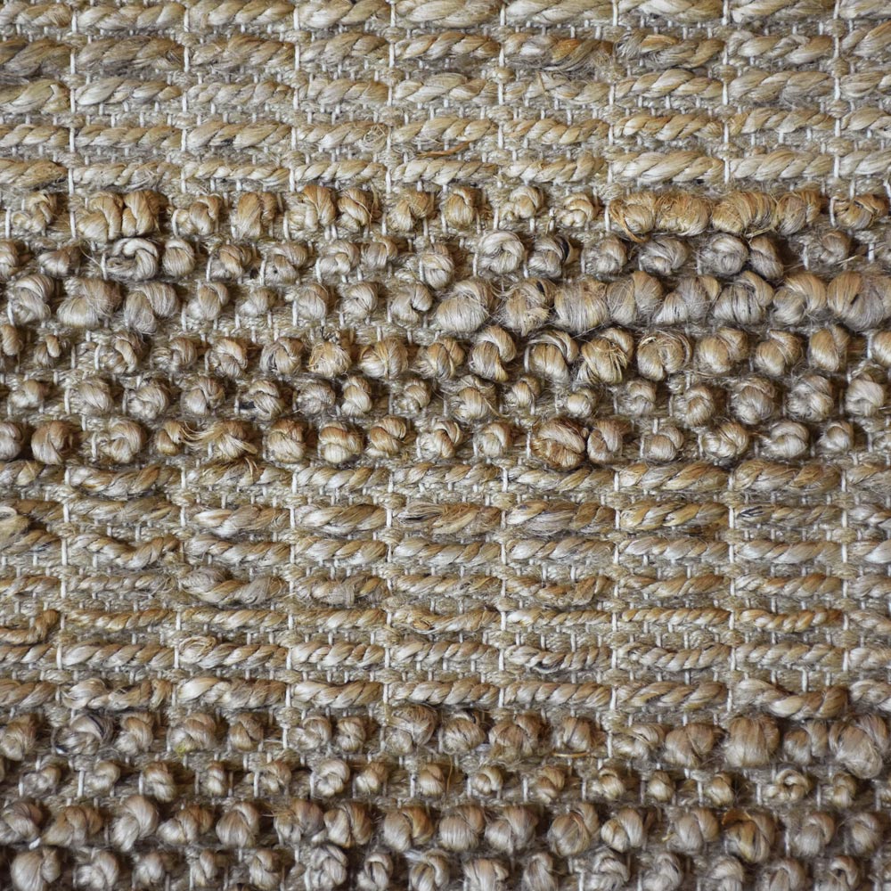 Modern Beige Handcrafted Jute Rug with Soft Textured Detailing