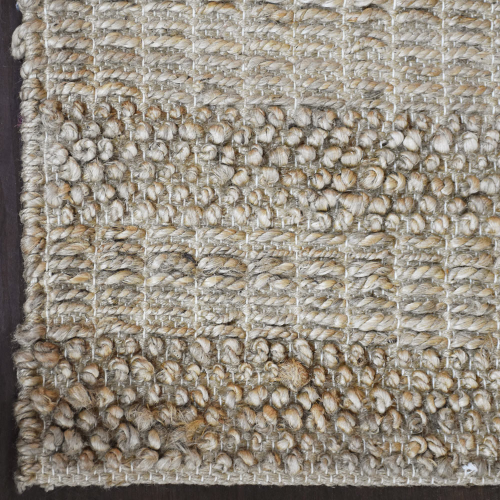 Modern Beige Handcrafted Jute Rug with Soft Textured Detailing