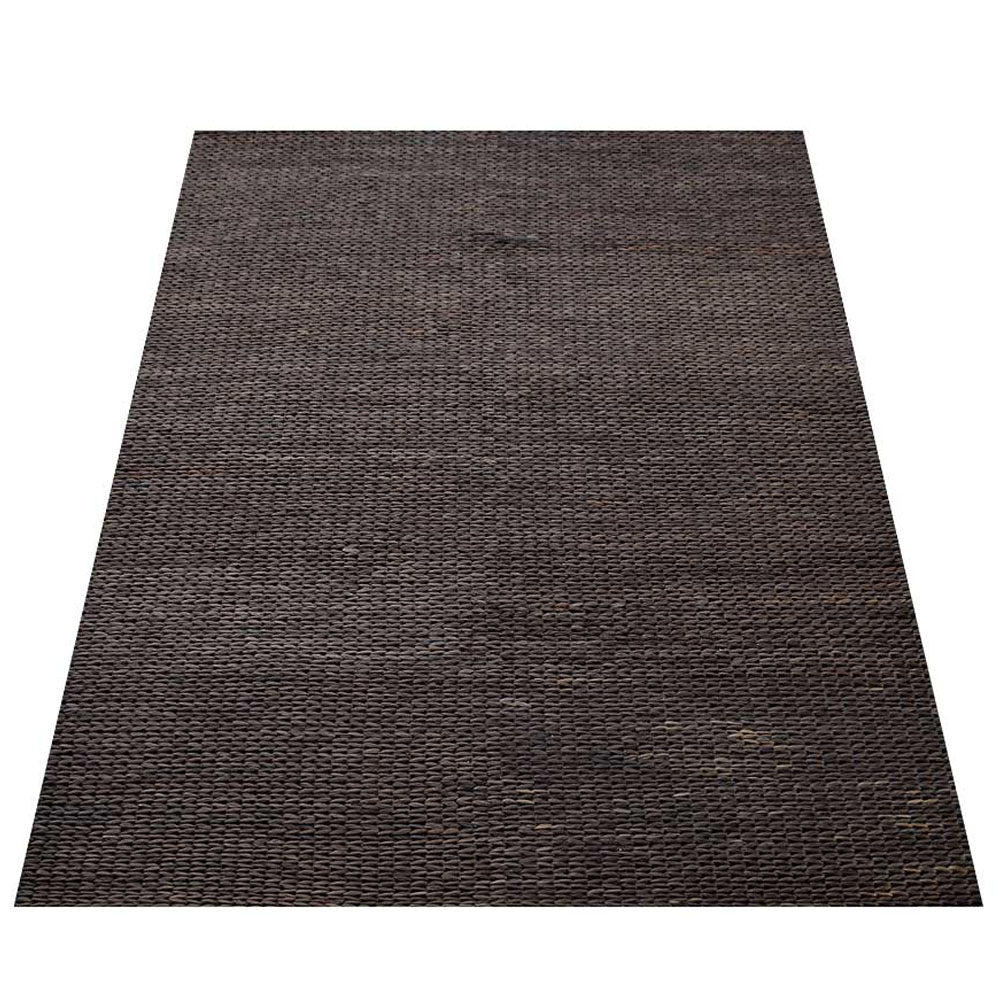 Charcoal Solid Hand Woven Jute Rug with Modern Minimalist Appeal