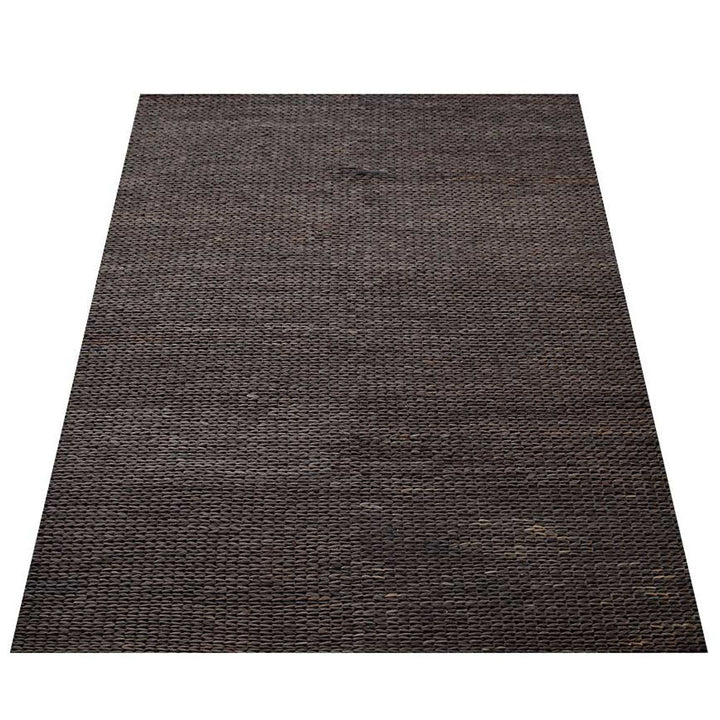 Charcoal Solid Hand Woven Jute Rug with Modern Minimalist Appeal