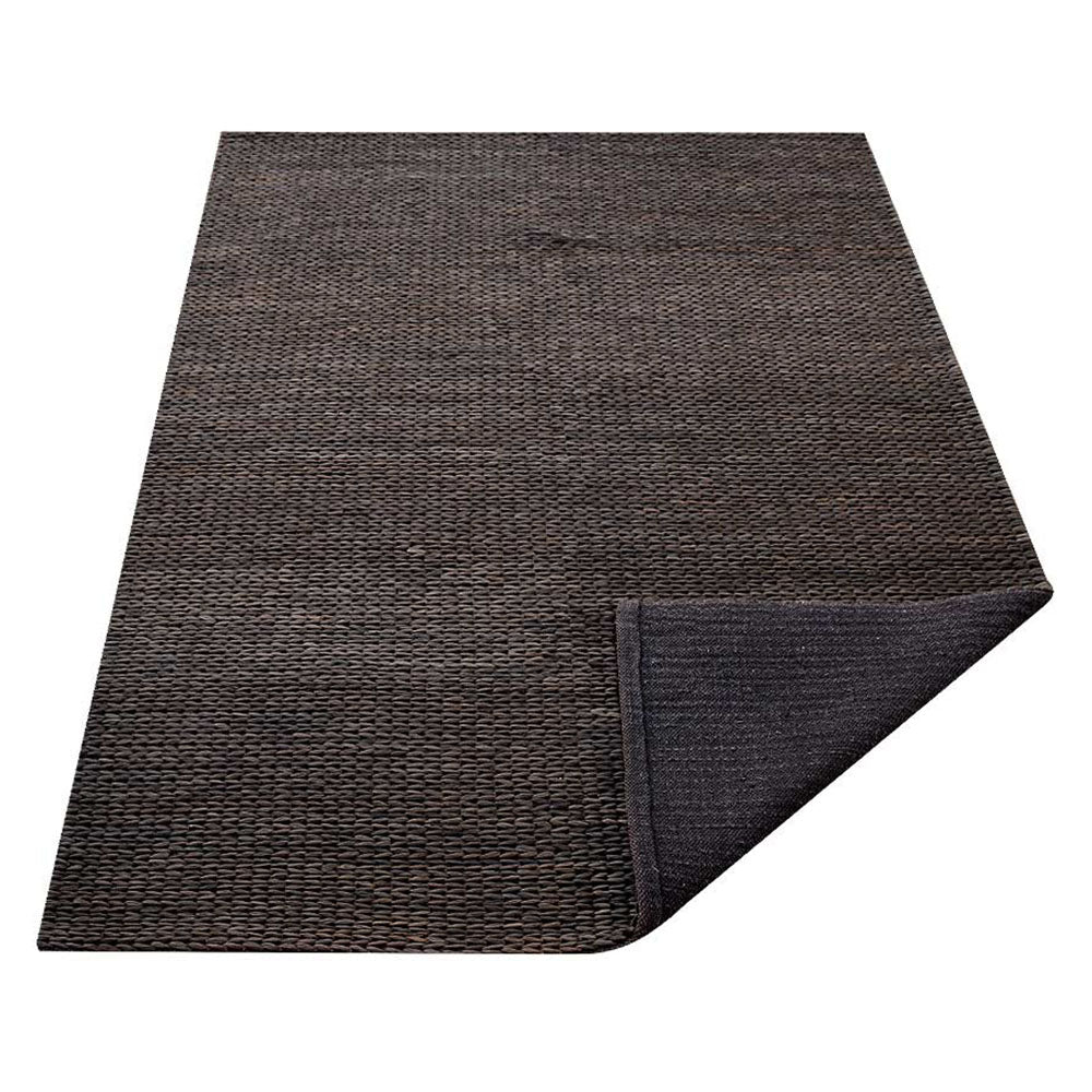 Charcoal Solid Hand Woven Jute Rug with Modern Minimalist Appeal