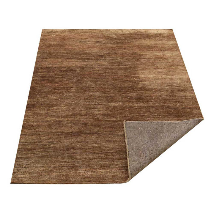 Beige Solid Hand Knotted Jute Rug with Minimalist Contemporary Design
