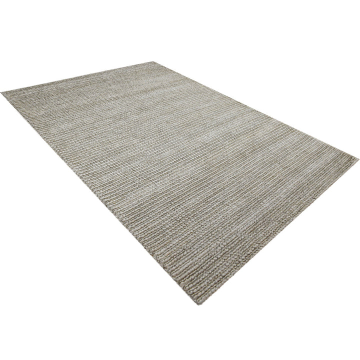 Beige Solid Hand Woven Jute Rug for Modern & Minimal Interiors