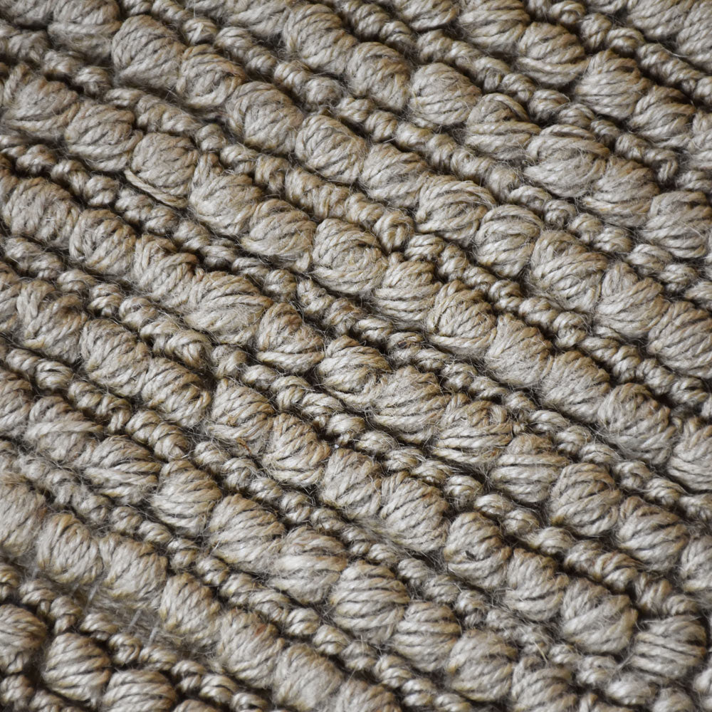 Beige Solid Hand Woven Jute Rug for Modern & Minimal Interiors