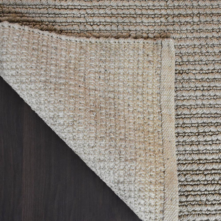 Beige Solid Hand Woven Jute Rug for Modern & Minimal Interiors