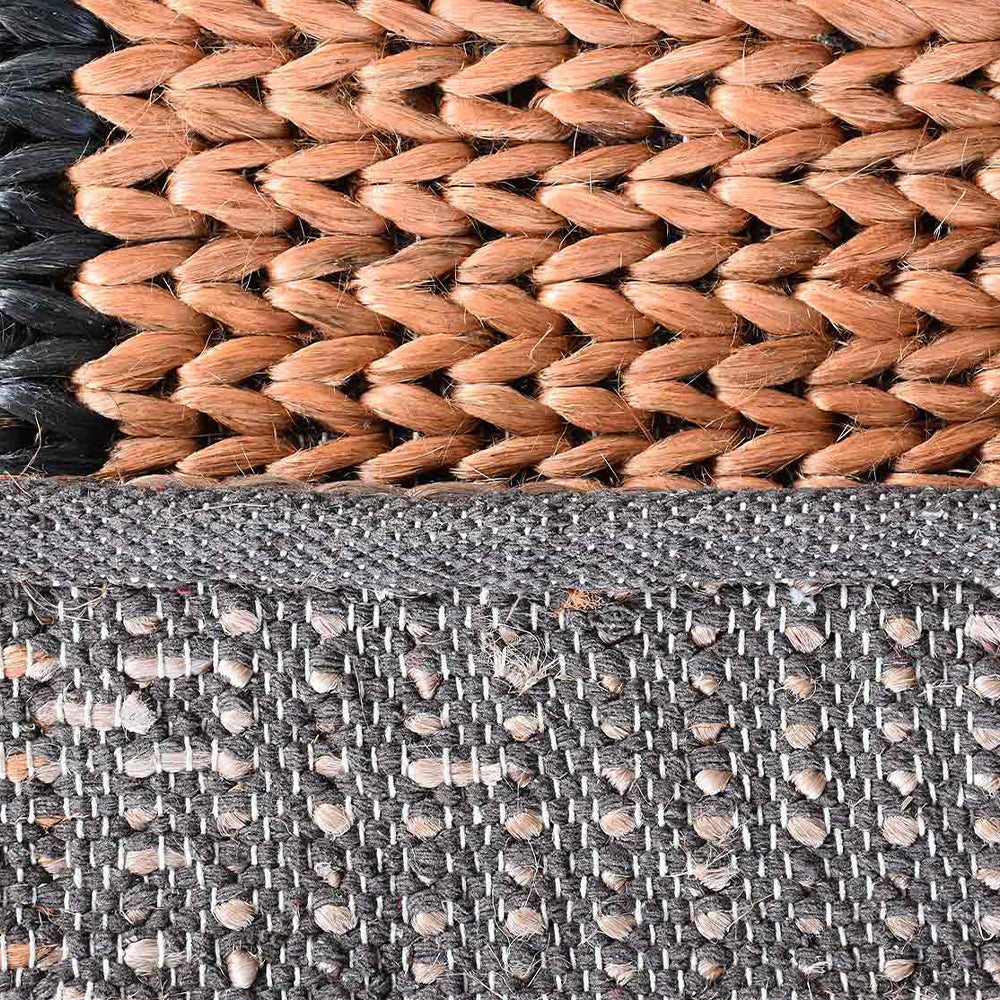Multicolor Geometric Patchwork Jute Rug for Modern Living Spaces