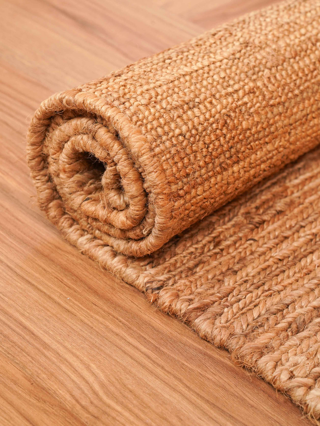 Beige Hand Knotted Jute Sumak Rug for Minimal & Contemporary Spaces