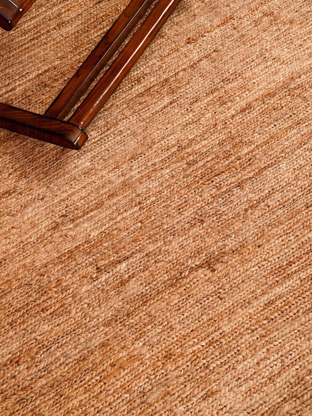 Beige Hand Knotted Jute Sumak Rug for Minimal & Contemporary Spaces