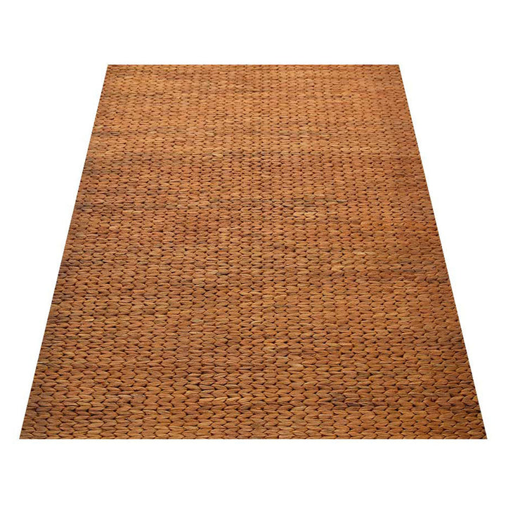 Golden Hand Woven Jute Rug for Warm Contemporary Interiors