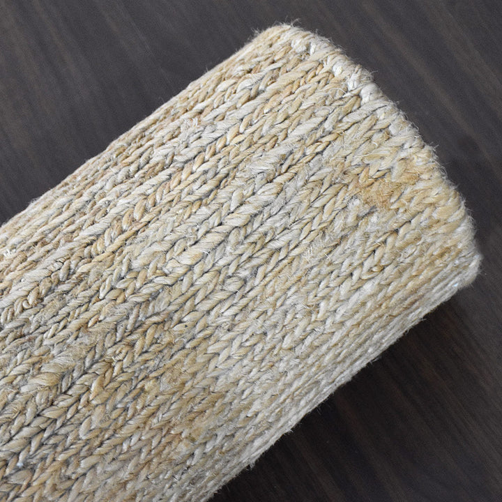 Natural Beige Solid Jute Rug for Minimal & Everyday Living