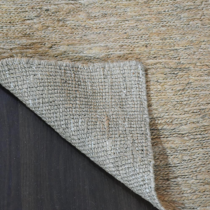 Natural Beige Solid Jute Rug for Minimal & Everyday Living