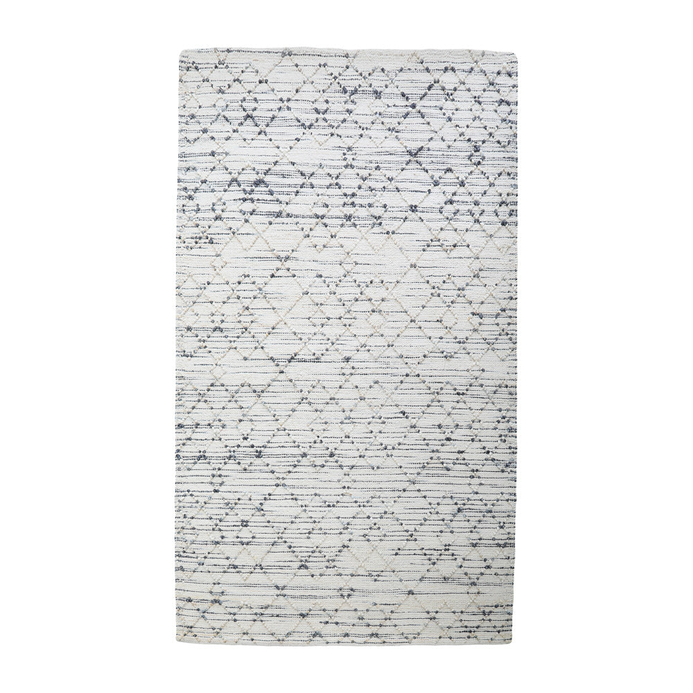 Beige Patterned Jute Area Rug for Modern & Elegant Interiors