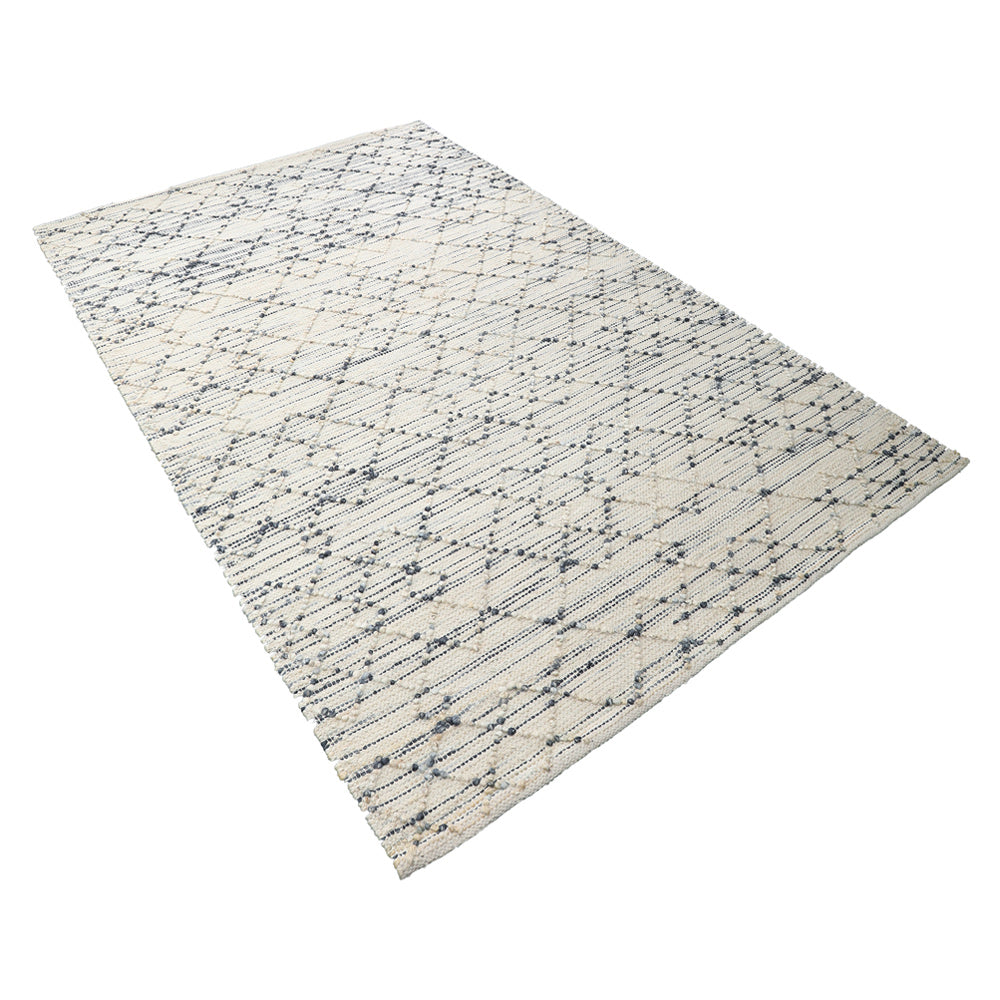 Beige Patterned Jute Area Rug for Modern & Elegant Interiors