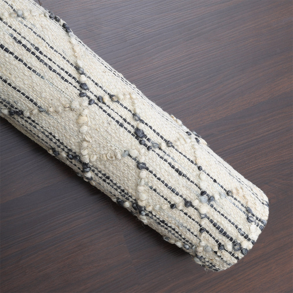 Beige Patterned Jute Area Rug for Modern & Elegant Interiors
