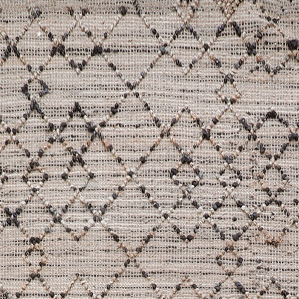 Beige Patterned Jute Area Rug for Modern & Elegant Interiors
