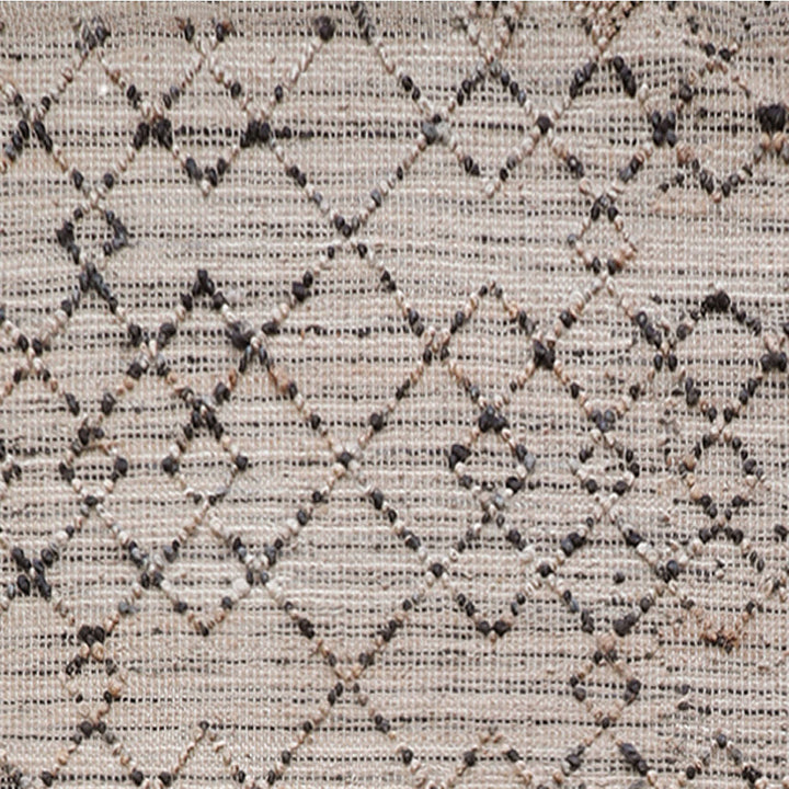 Beige Patterned Jute Area Rug for Modern & Elegant Interiors