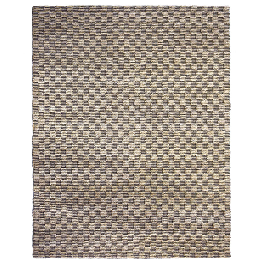 Textured Light Brown Jute Area Rug for Everyday Living Spaces