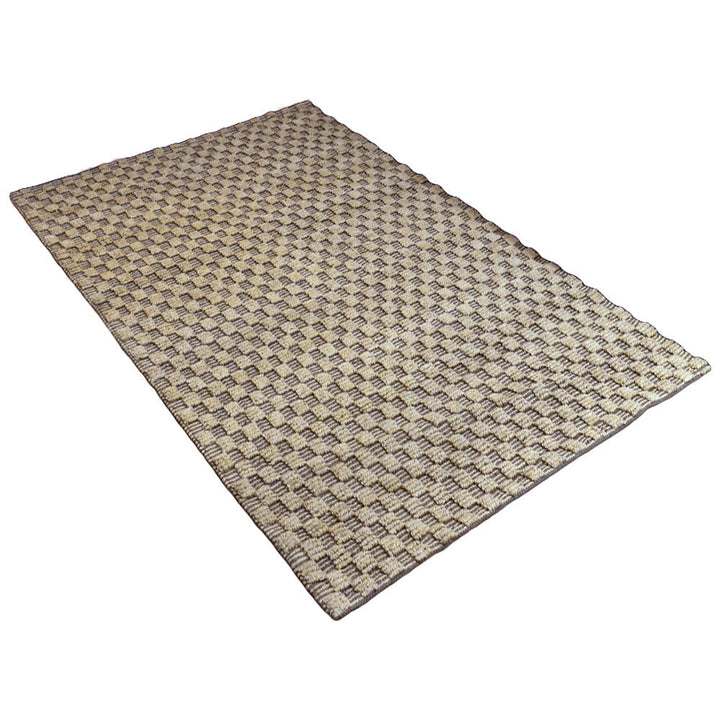 Textured Light Brown Jute Area Rug for Everyday Living Spaces