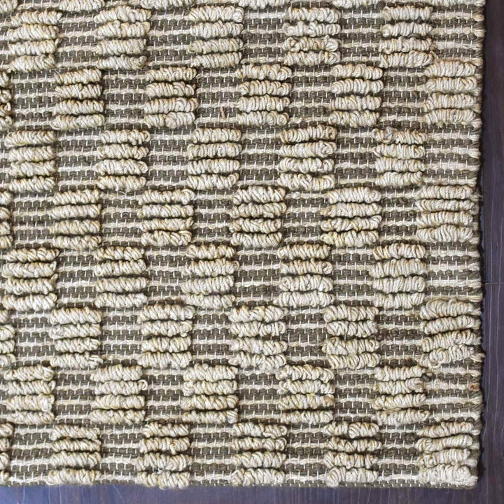 Textured Light Brown Jute Area Rug for Everyday Living Spaces