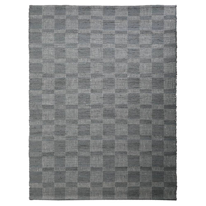 Beige Checkered Jute Area Rug for Modern & Minimal Interiors