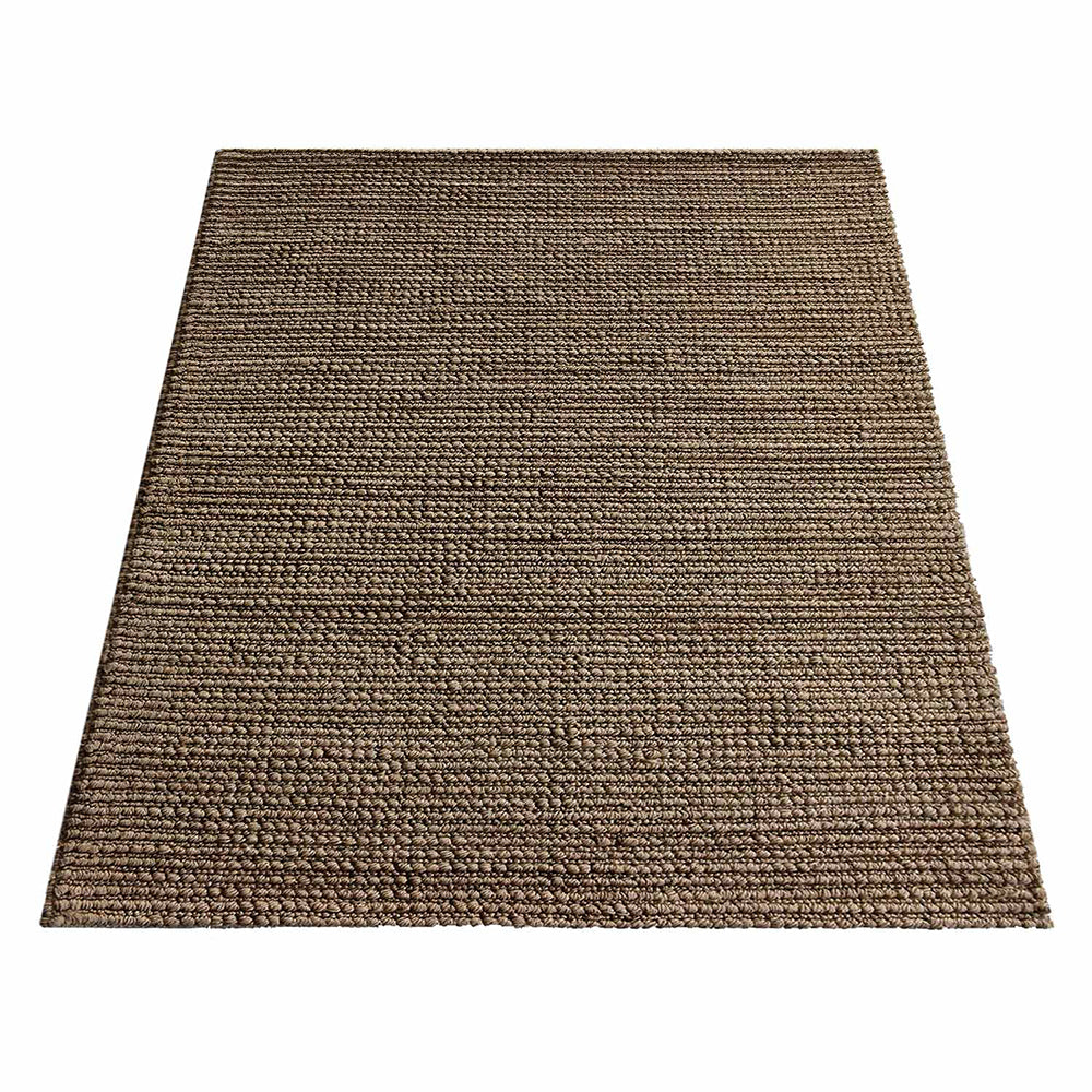 Beige Hand Woven Jute Contemporary Rug