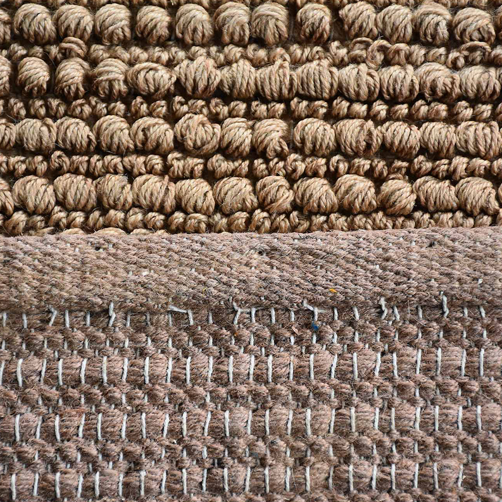 Beige Hand Woven Jute Contemporary Rug