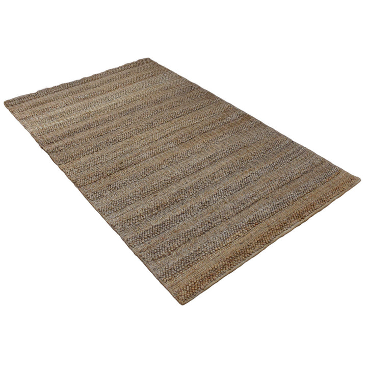 Light Brown Hand Woven Jute Contemporary Rug