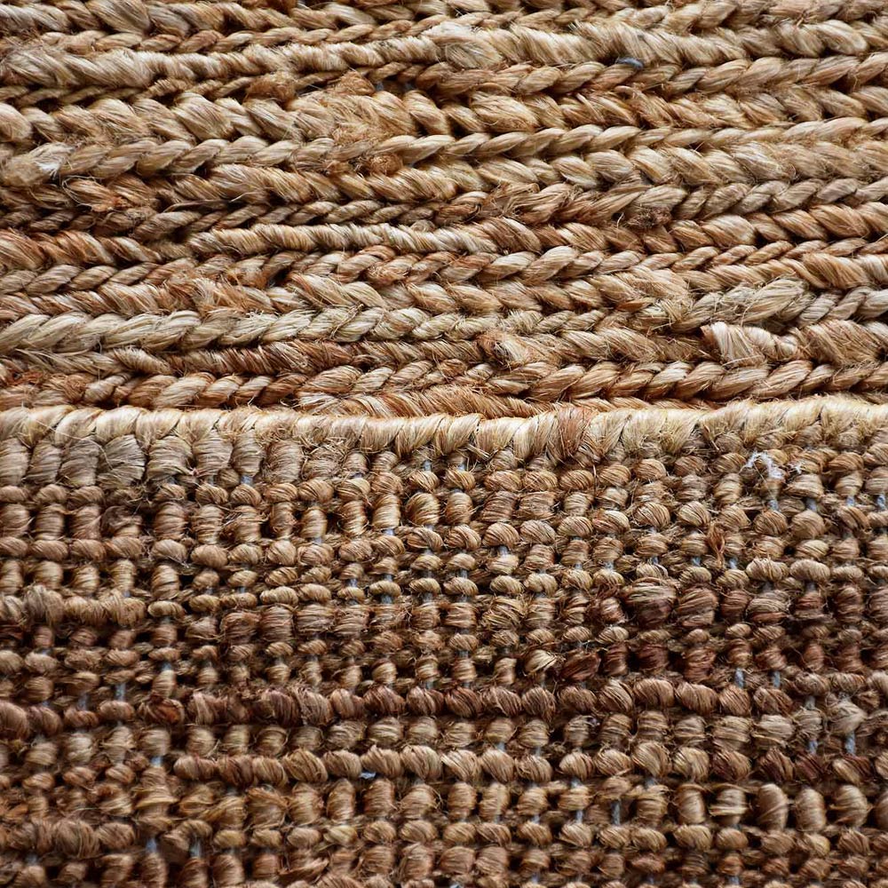 Light Brown Contemporary Hand Knotted Sumak Jute Rug