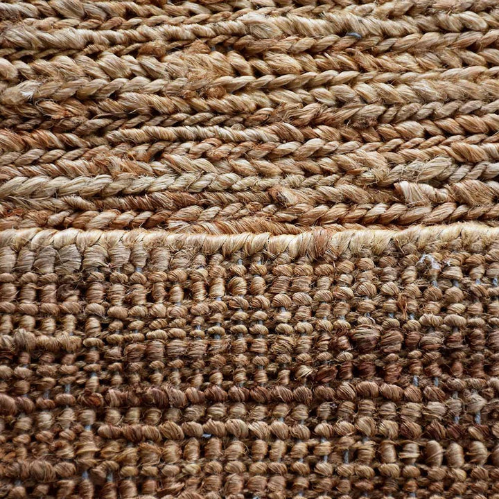 Light Brown Contemporary Hand Knotted Sumak Jute Rug