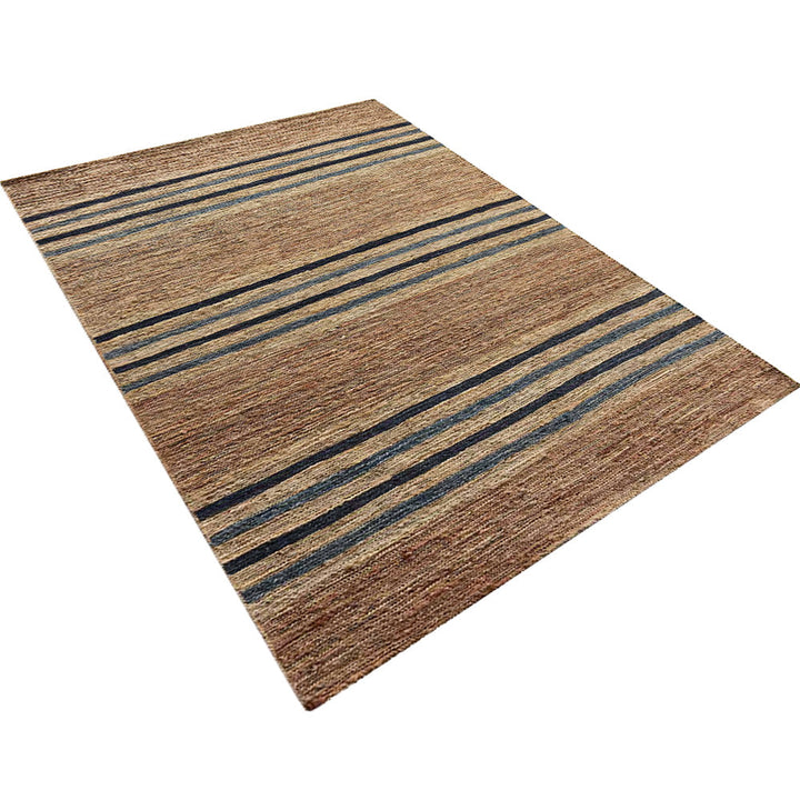 Light Brown Contemporary Hand Knotted Sumak Jute Rug