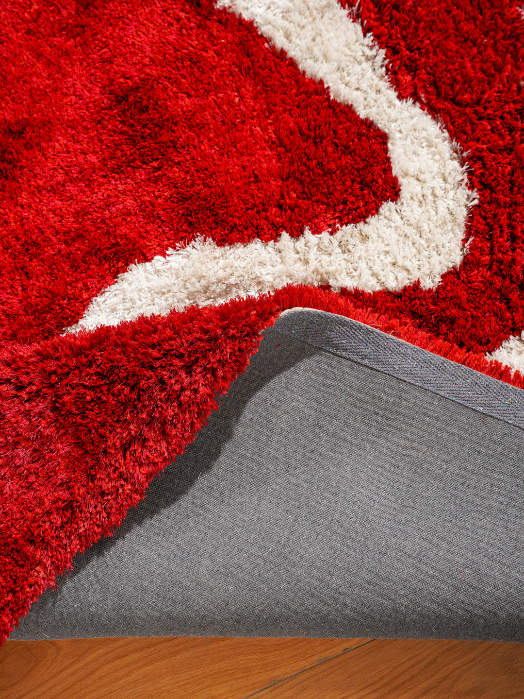 CrimsonFlow Hand Tufted Shag Polyester Contemporary Rug